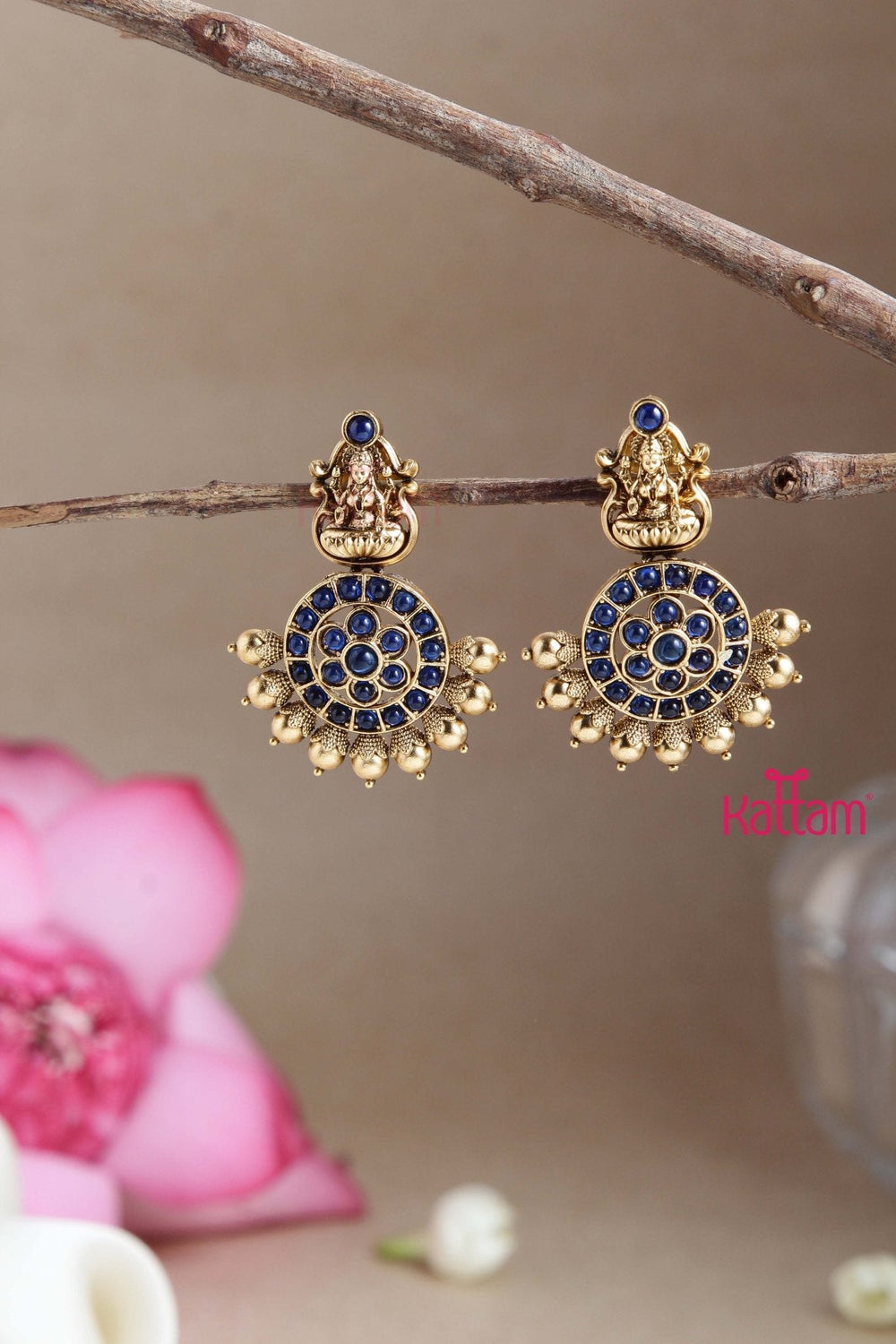 Lakshmi Blue Chakra Earring - E785