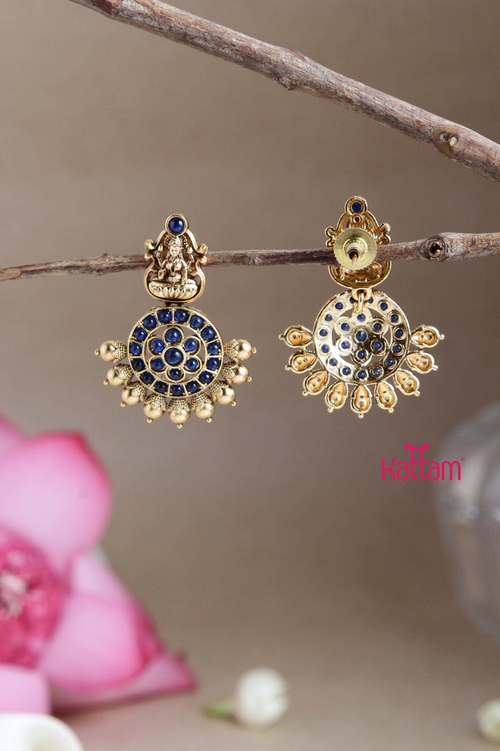 Lakshmi Blue Chakra Earring - E785