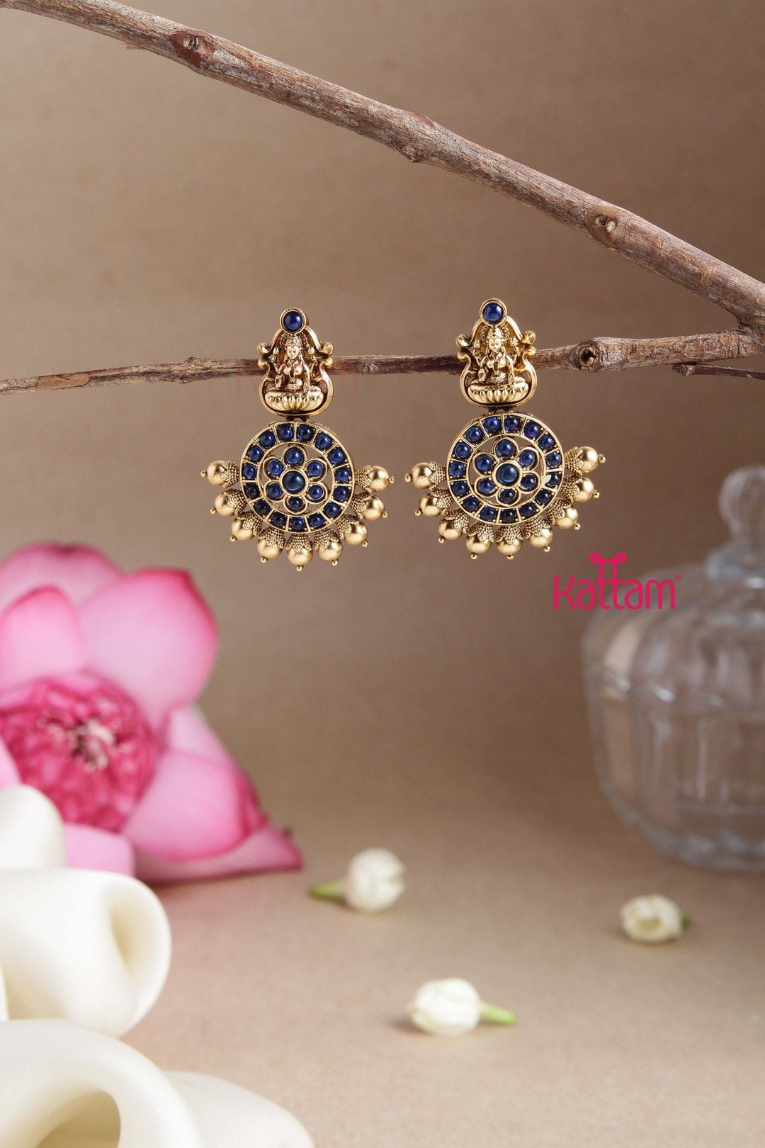 Lakshmi Blue Chakra Earring - E785