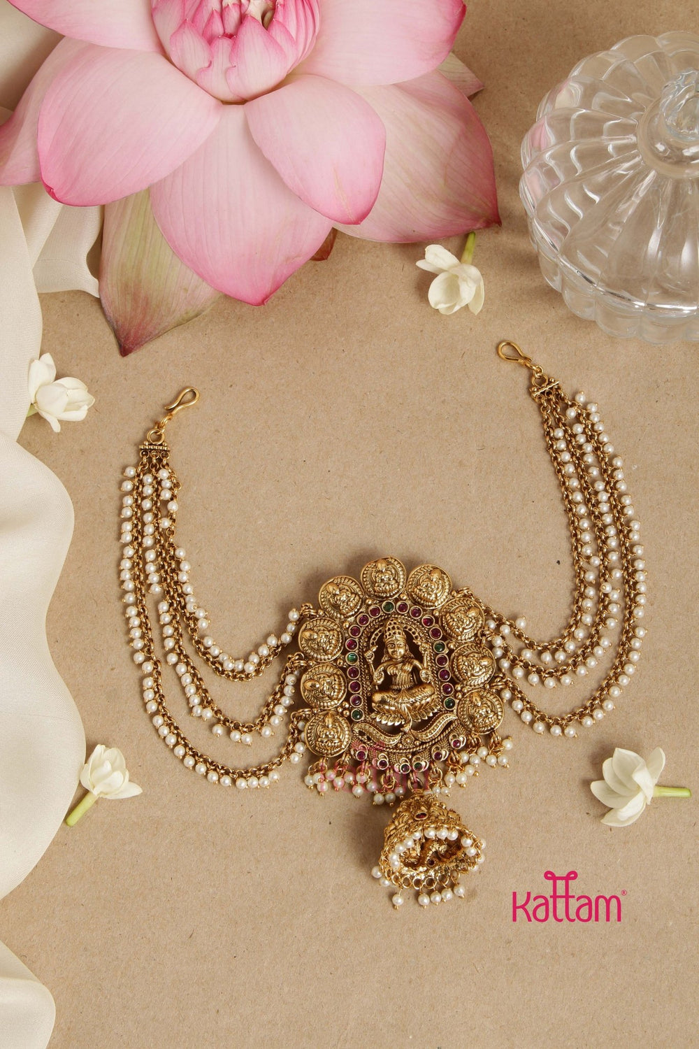 Lakshmi Bun Billai With Pearl Maatil - Design 14 - JB041