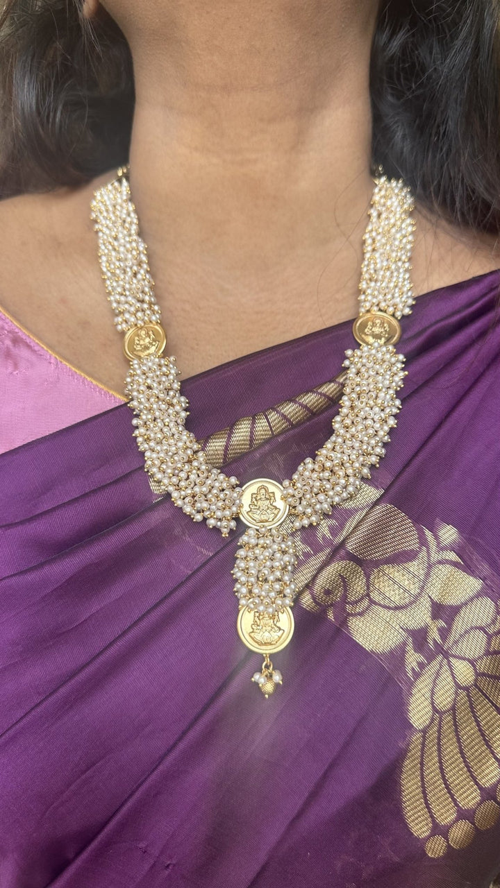 Lakshmi Clustered Pearl Haram - N2791