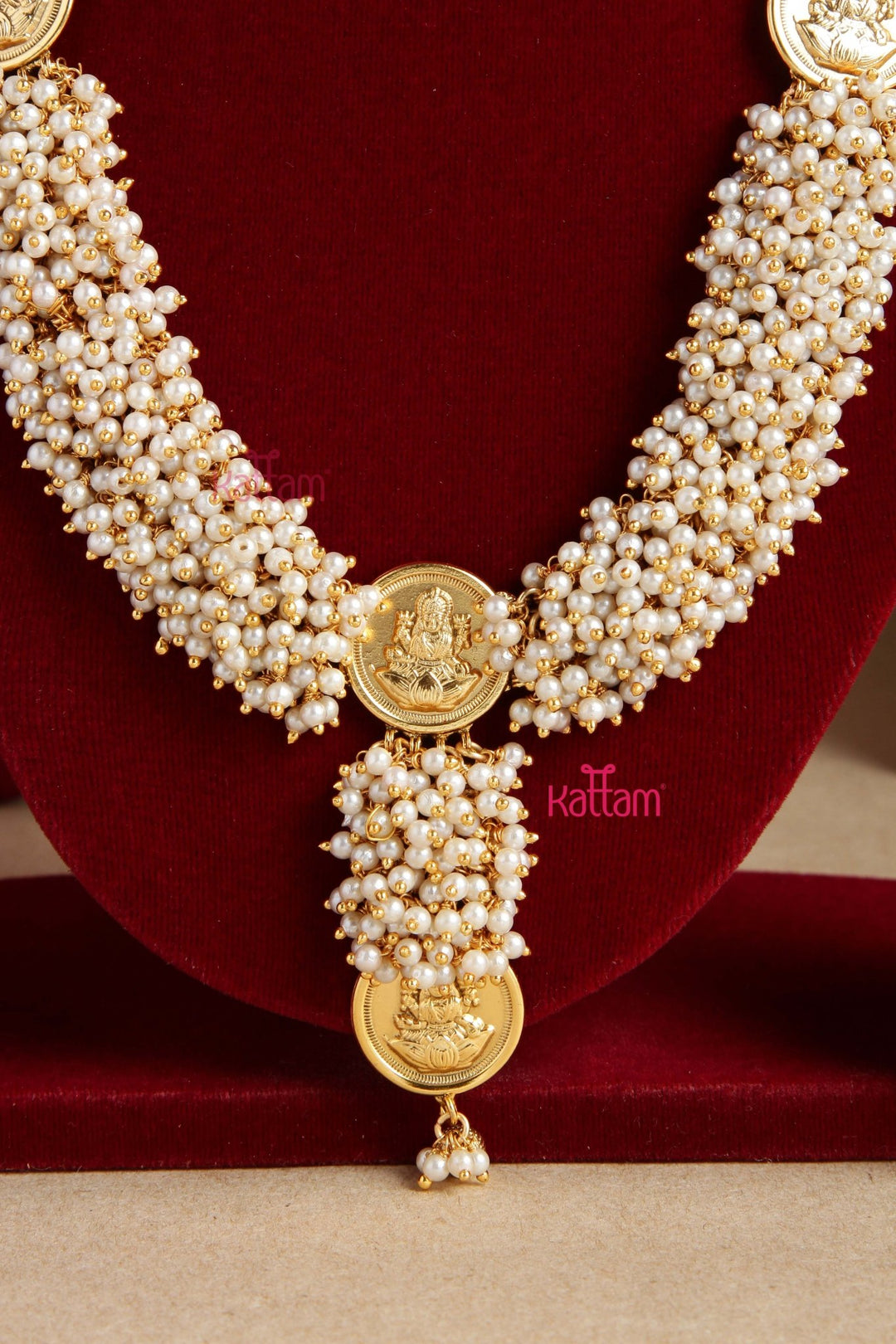 Lakshmi Clustered Pearl Haram - N2791