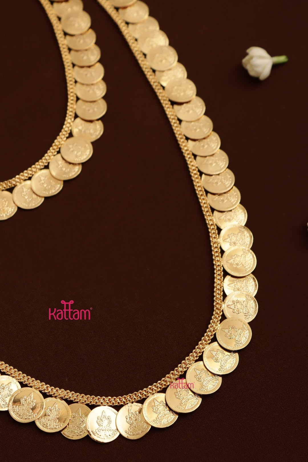Lakshmi Coin Necklace & Haram Combo Set ( No Earrings ) - N4035