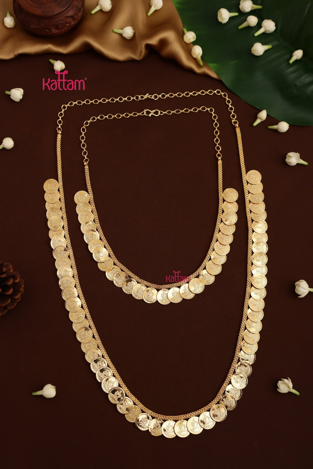 Lakshmi Coin Necklace & Haram Combo Set ( No Earrings ) - N4035