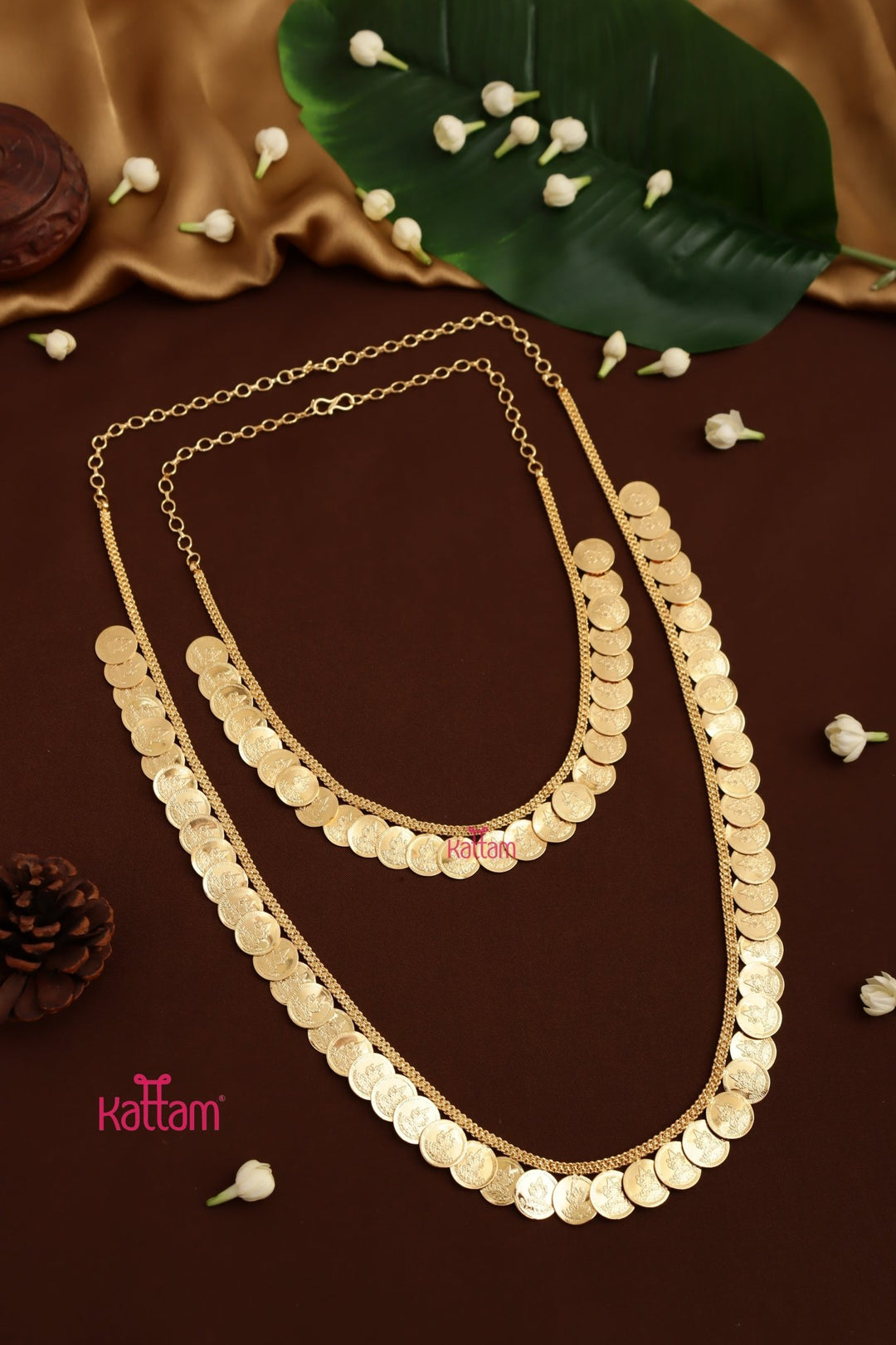 Lakshmi Coin Necklace & Haram Combo Set ( No Earrings ) - N4035