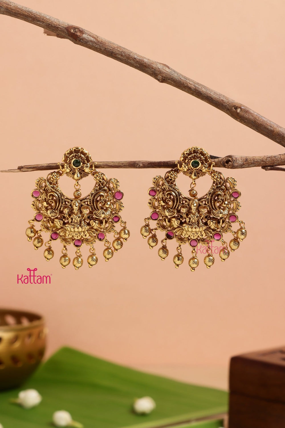 Lakshmi Floral Chandbali Earring - E975