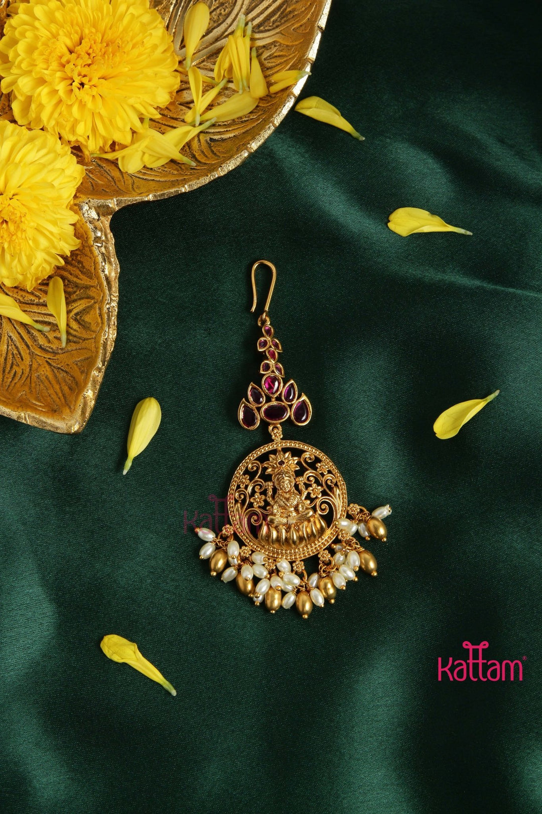 Lakshmi Floral Maang Tikka - MT082