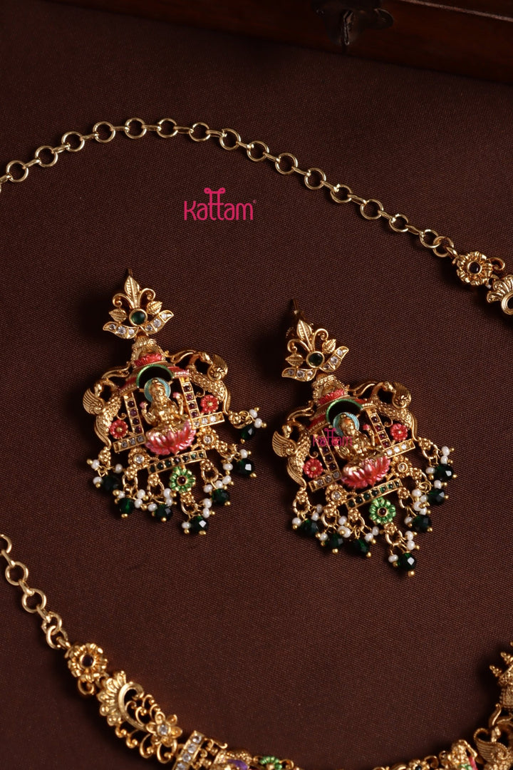Lakshmi Meenakari Necklace - Design 1 - N3999