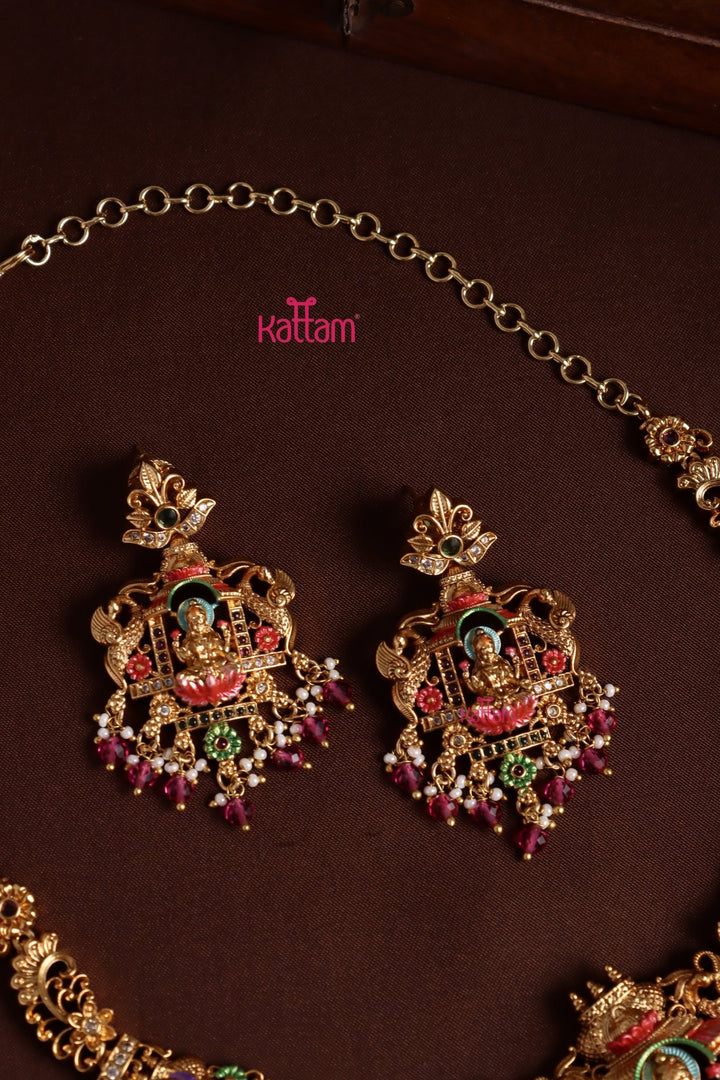 Lakshmi Meenakari Necklace - Design 2 - N4000