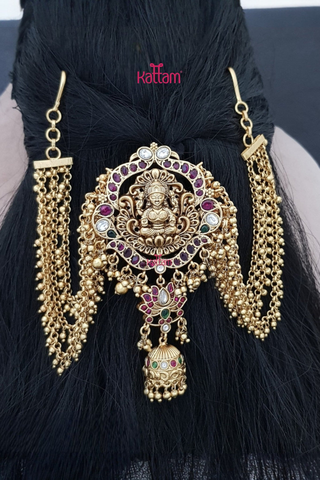 Lakshmi Multi Lotus Bun Billai - Design 56 - JB198