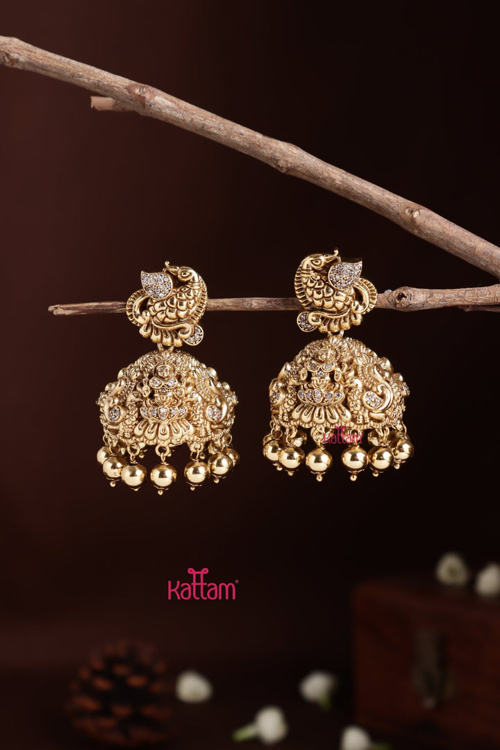 Lakshmi Peacock Bold Jhumka - E1410