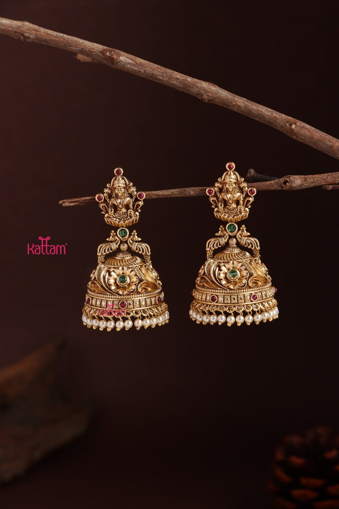 Lakshmi Pearl Flower Jhumka - E1233