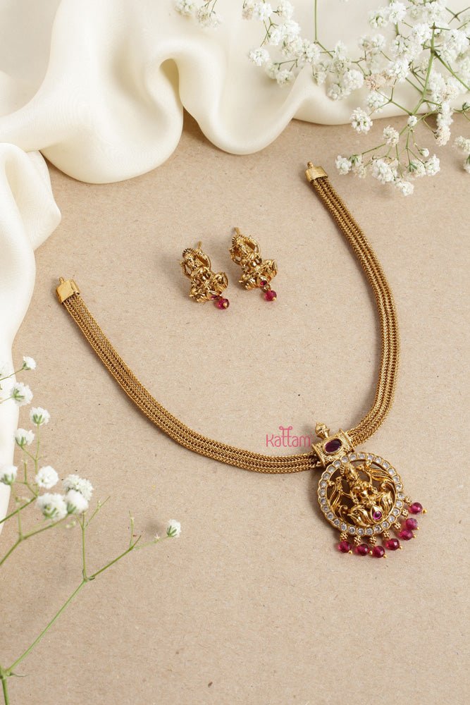 Lakshmi Ruby Beaded Choker - N2567