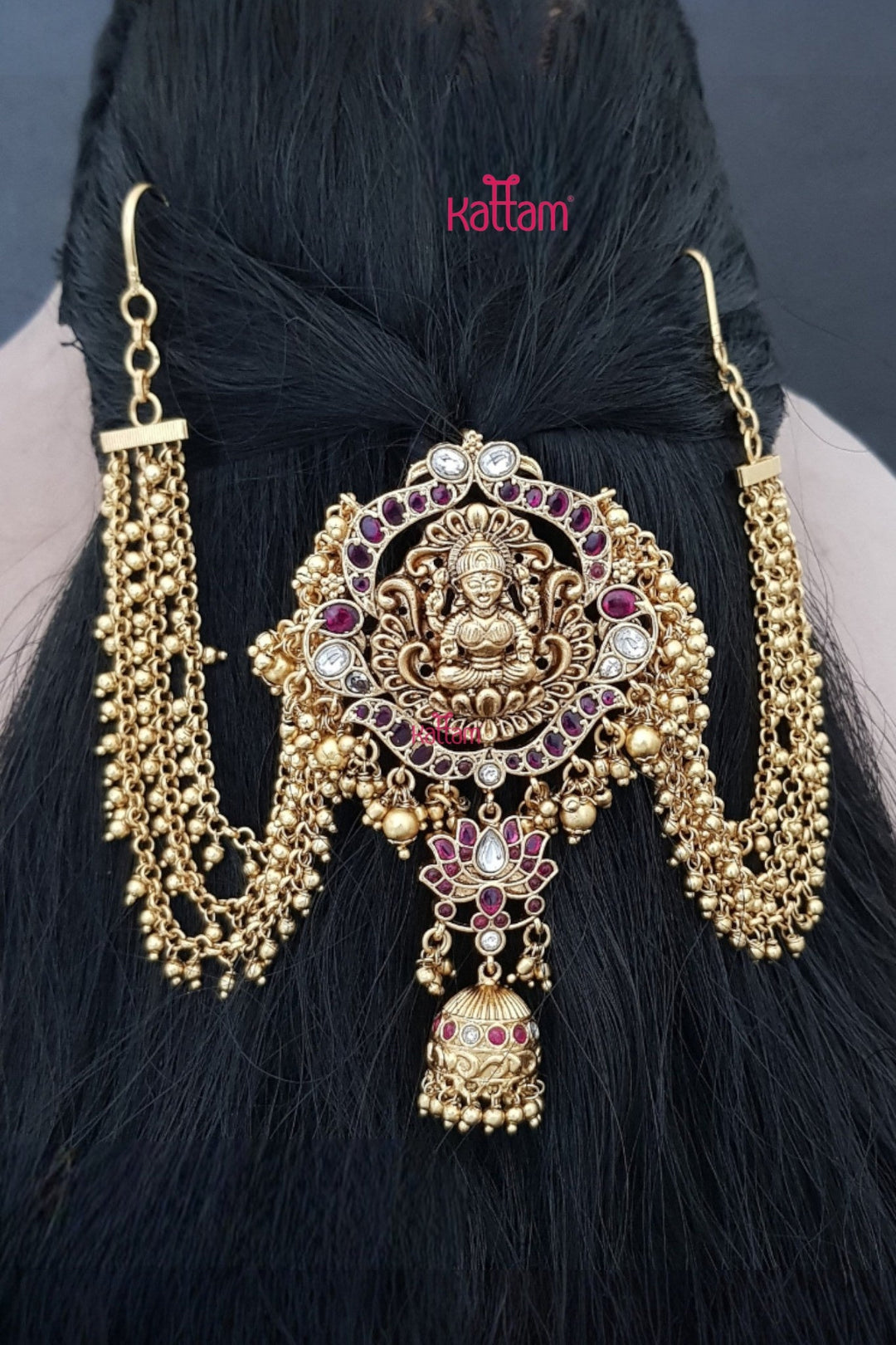 Lakshmi Ruby Lotus Bun Billai - Design 57 - JB199