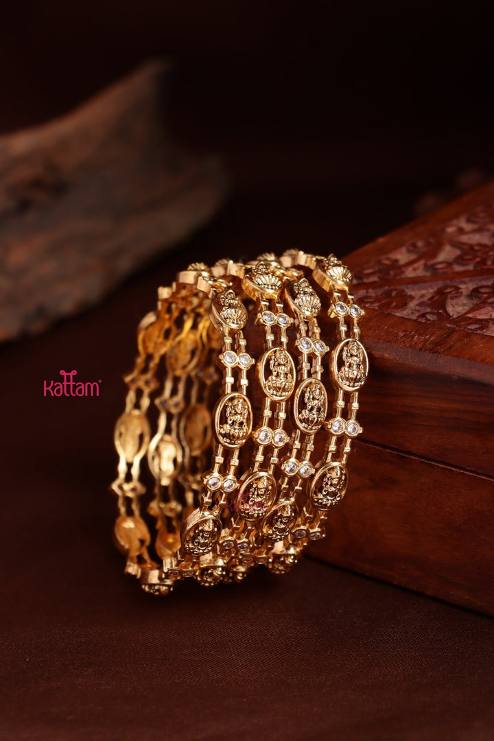 Lakshmi Stone Bangle - ( Set of 4) - B595 - V4