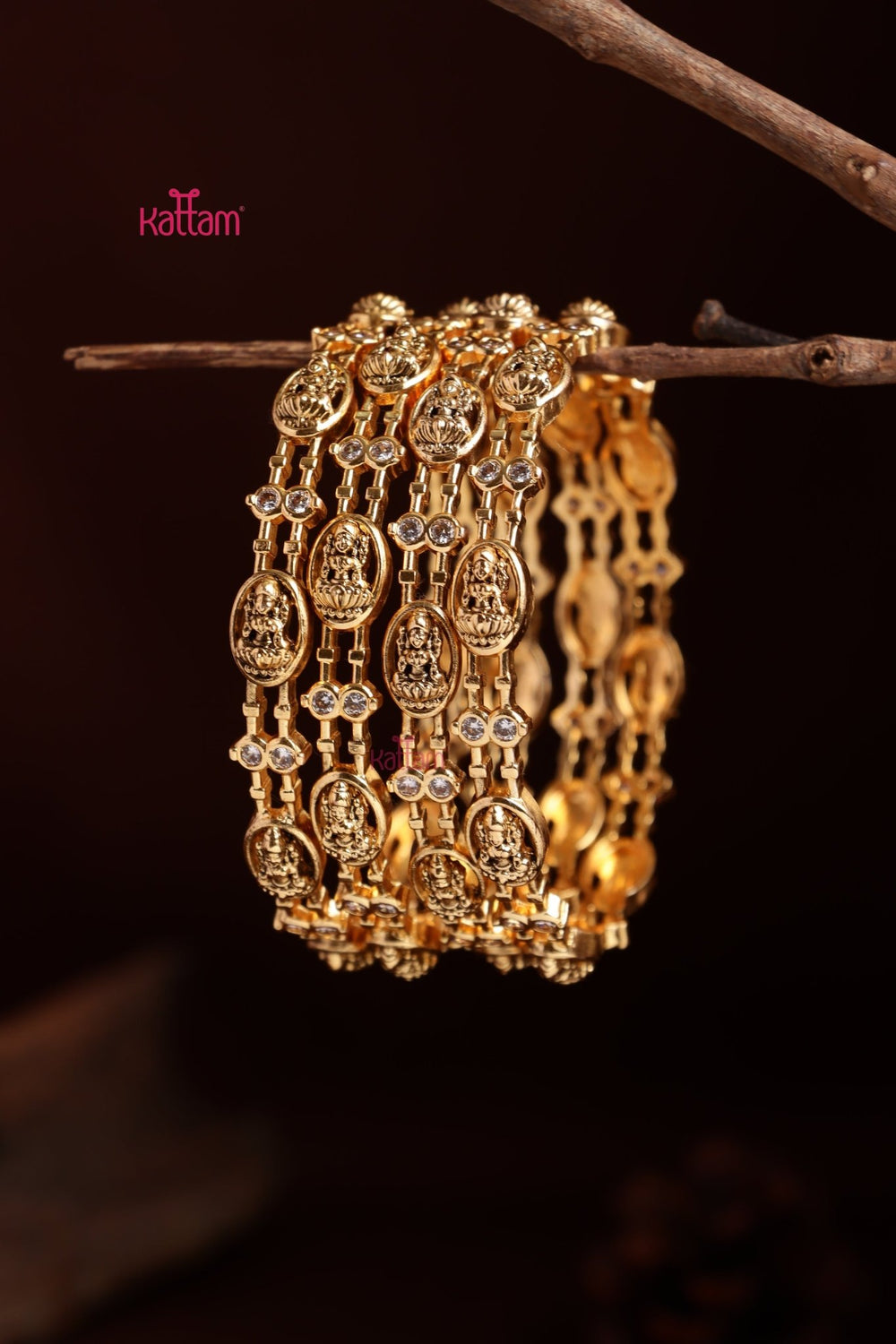 Lakshmi Stone Bangle - ( Set of 4) - B595 - V4