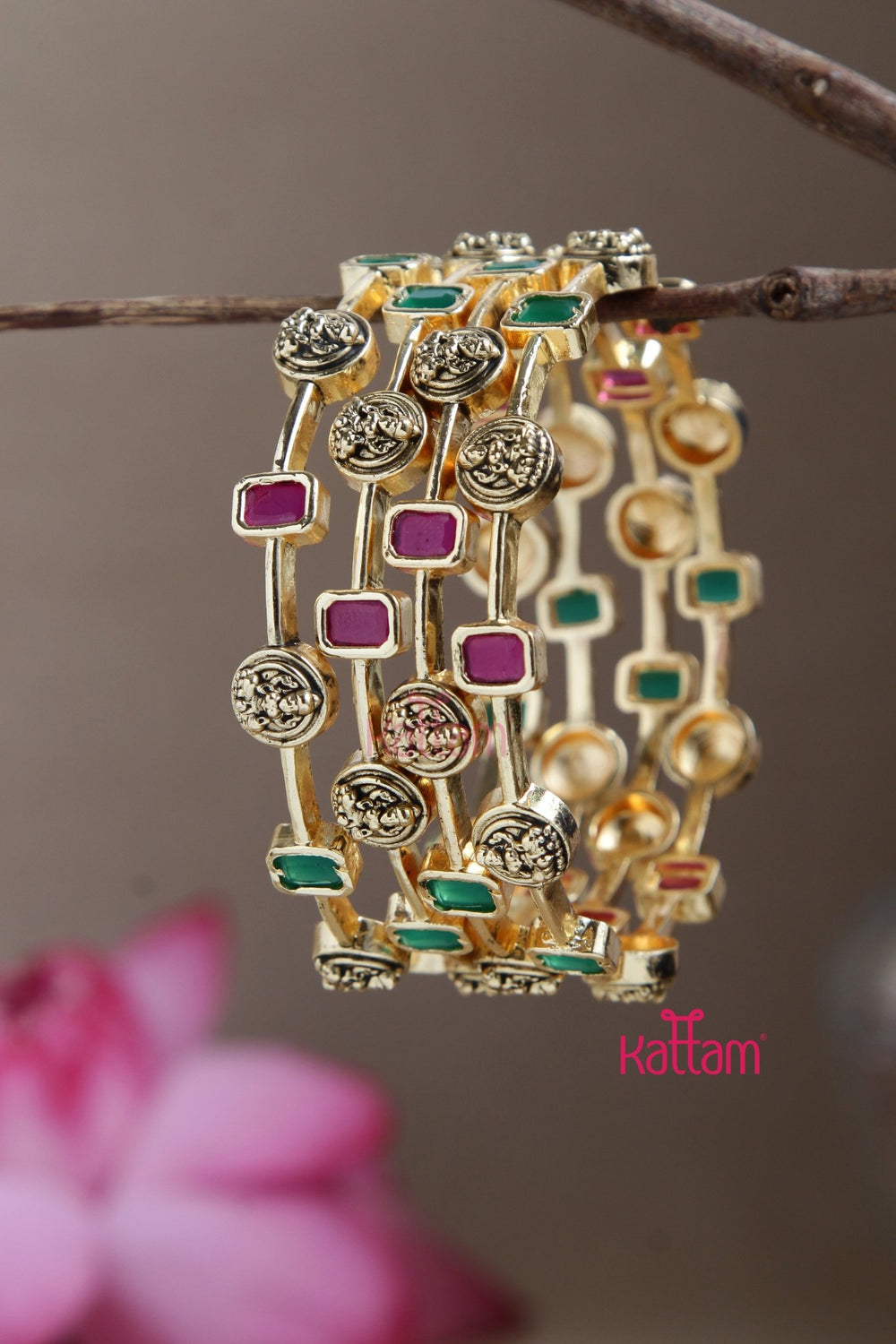 lakshmi Stone Block Bangle - B527 - V4