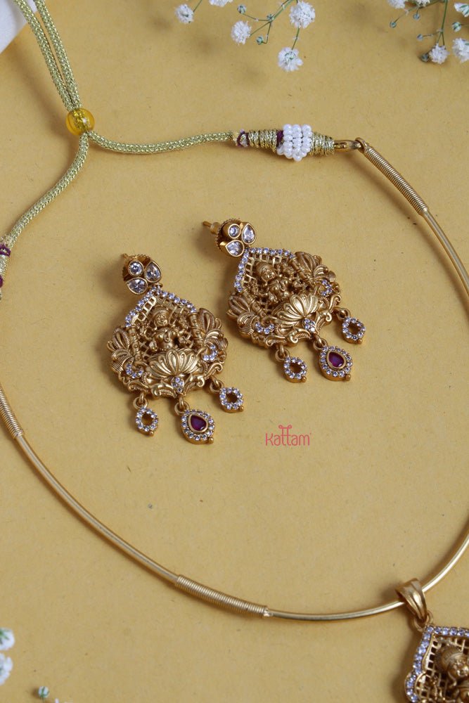 Lakshmi Stone Drop Tube Hasli - N2631