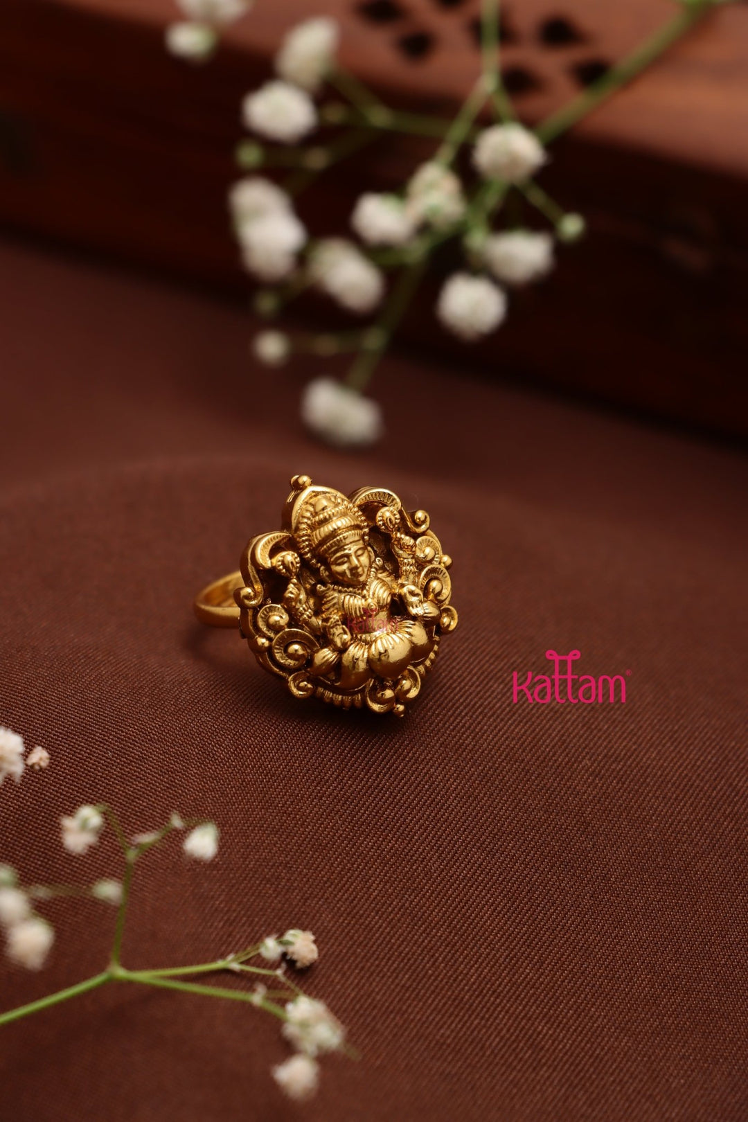 Temple Jewellery Gold Rings Lakshmi Devi Lakshmi Traditional Ring