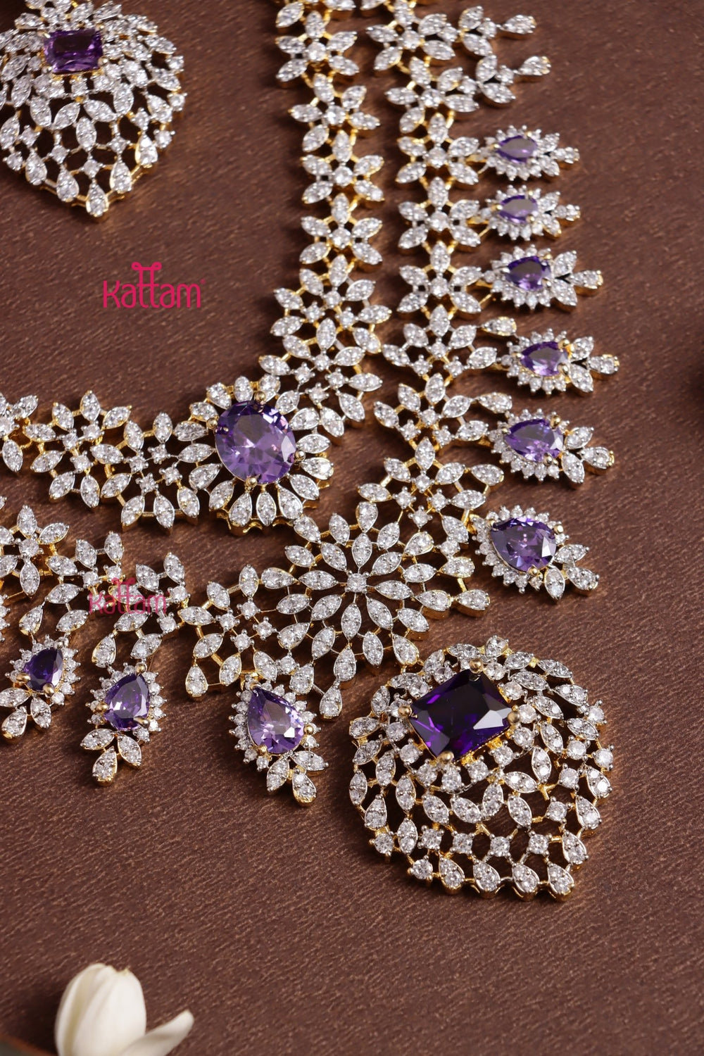 Lavendra - AD Stone Layered Necklace - N5327