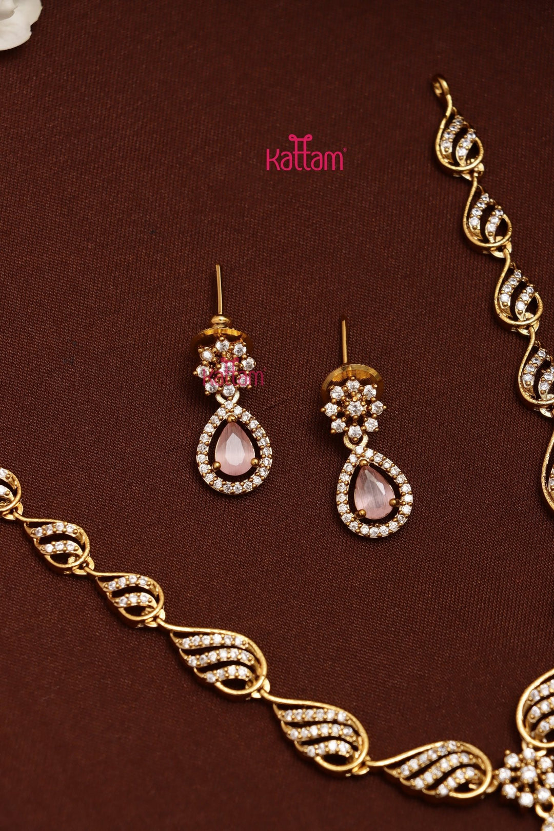 Laya - AD Stone Pastelpink Drop Choker - N5298