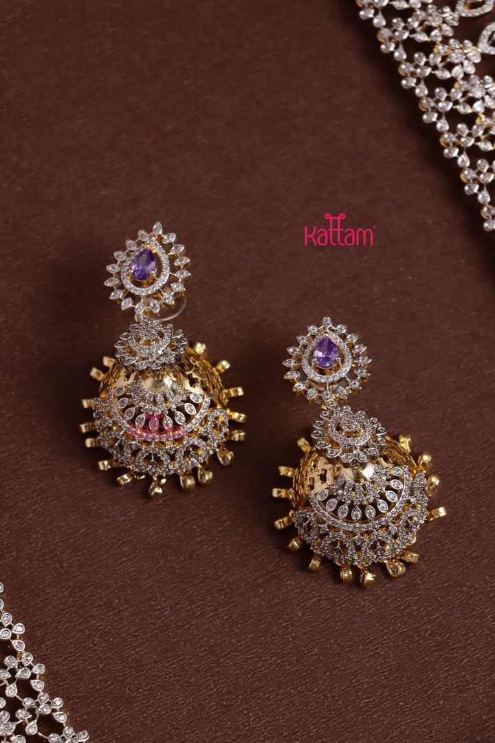 Layana - AD Purple Bridal Haram - N5336