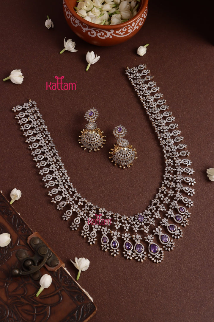 Layana - AD Purple Bridal Haram - N5336