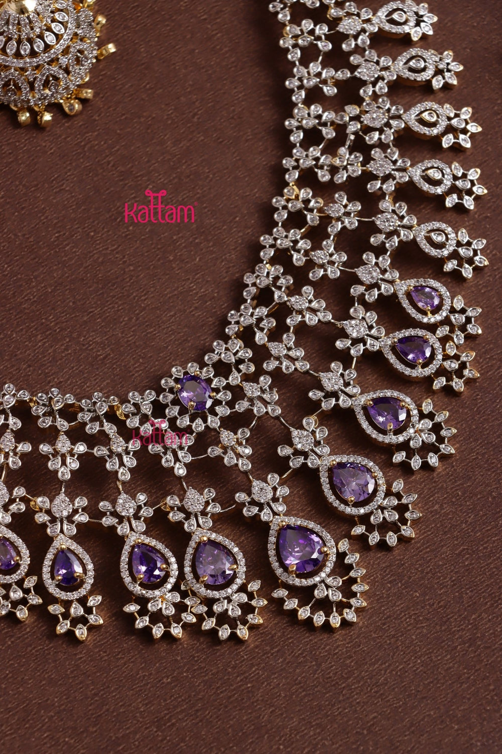 Layana - AD Purple Bridal Haram - N5336