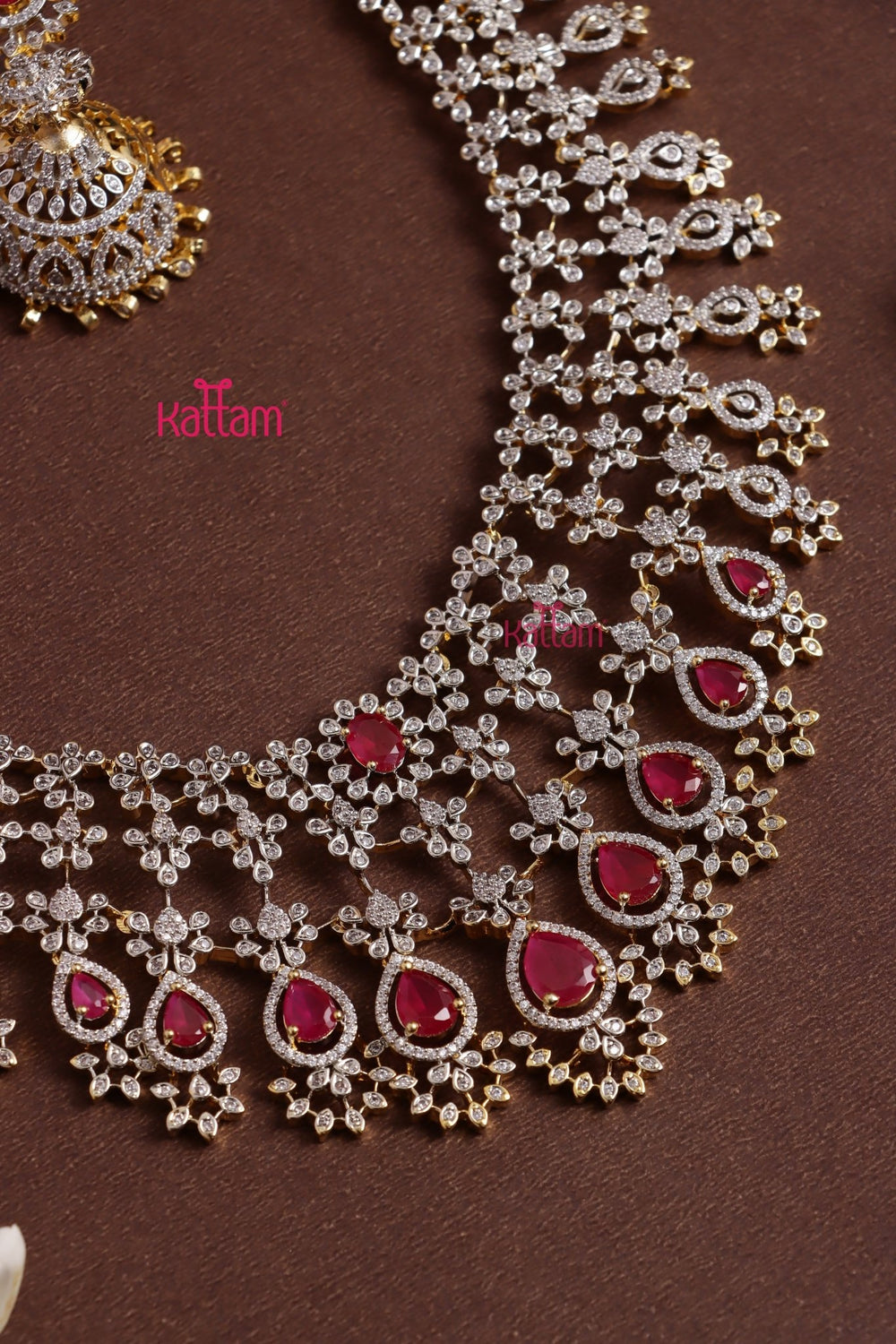 Layana - AD Ruby Bridal Haram - N5334