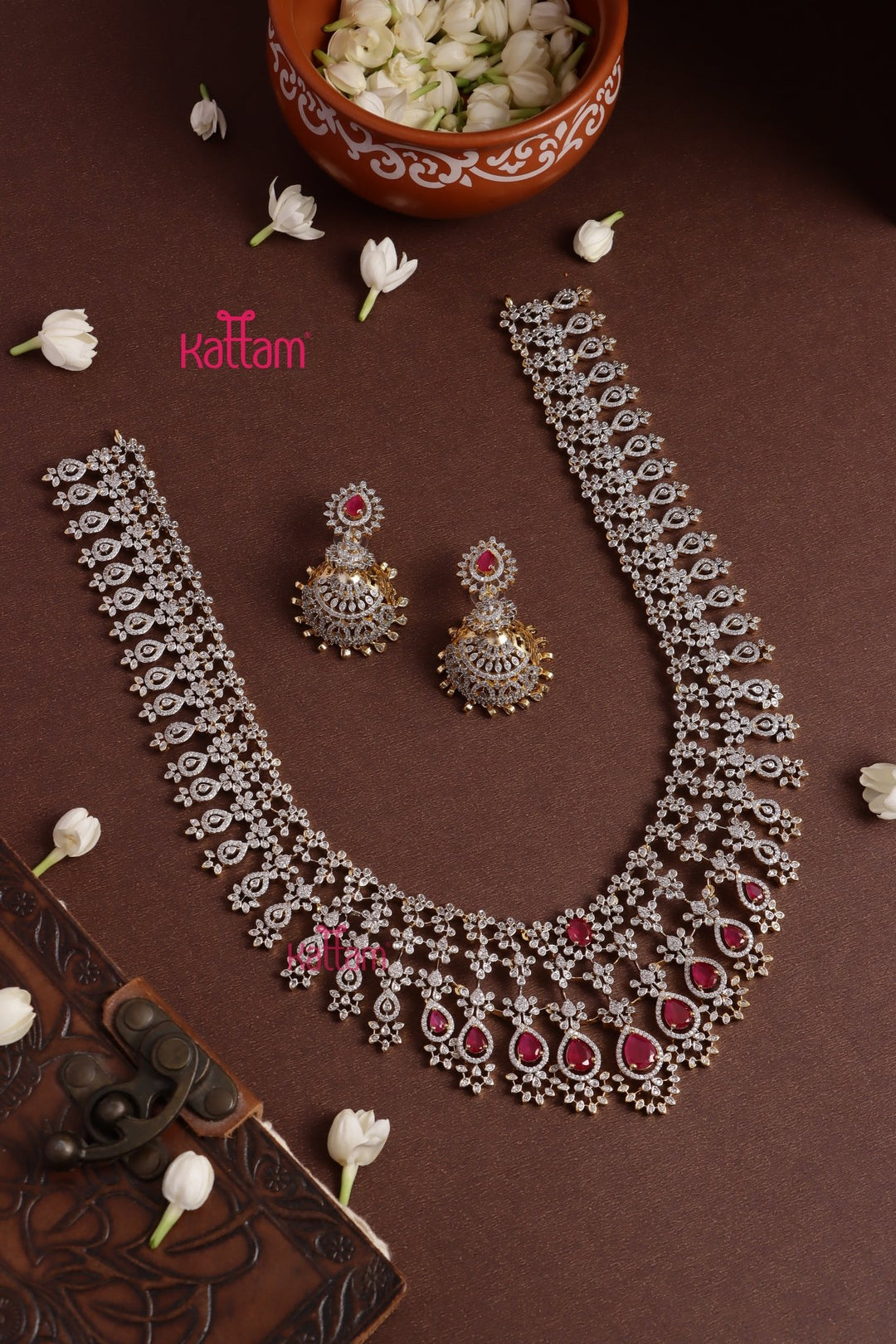 Layana - AD Ruby Bridal Haram - N5334