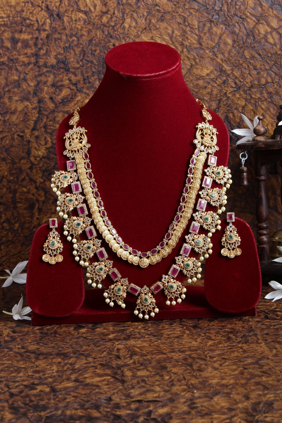 Layered Goddess Bridal Necklace & Haram ( Sold Separately) - N856A