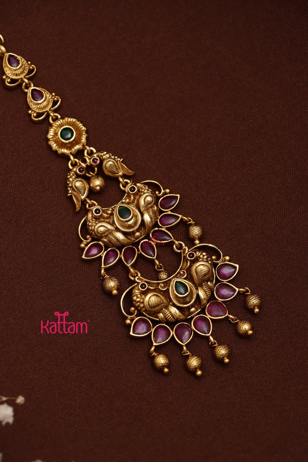 Layered Peacock Bridal Tikka - MT141
