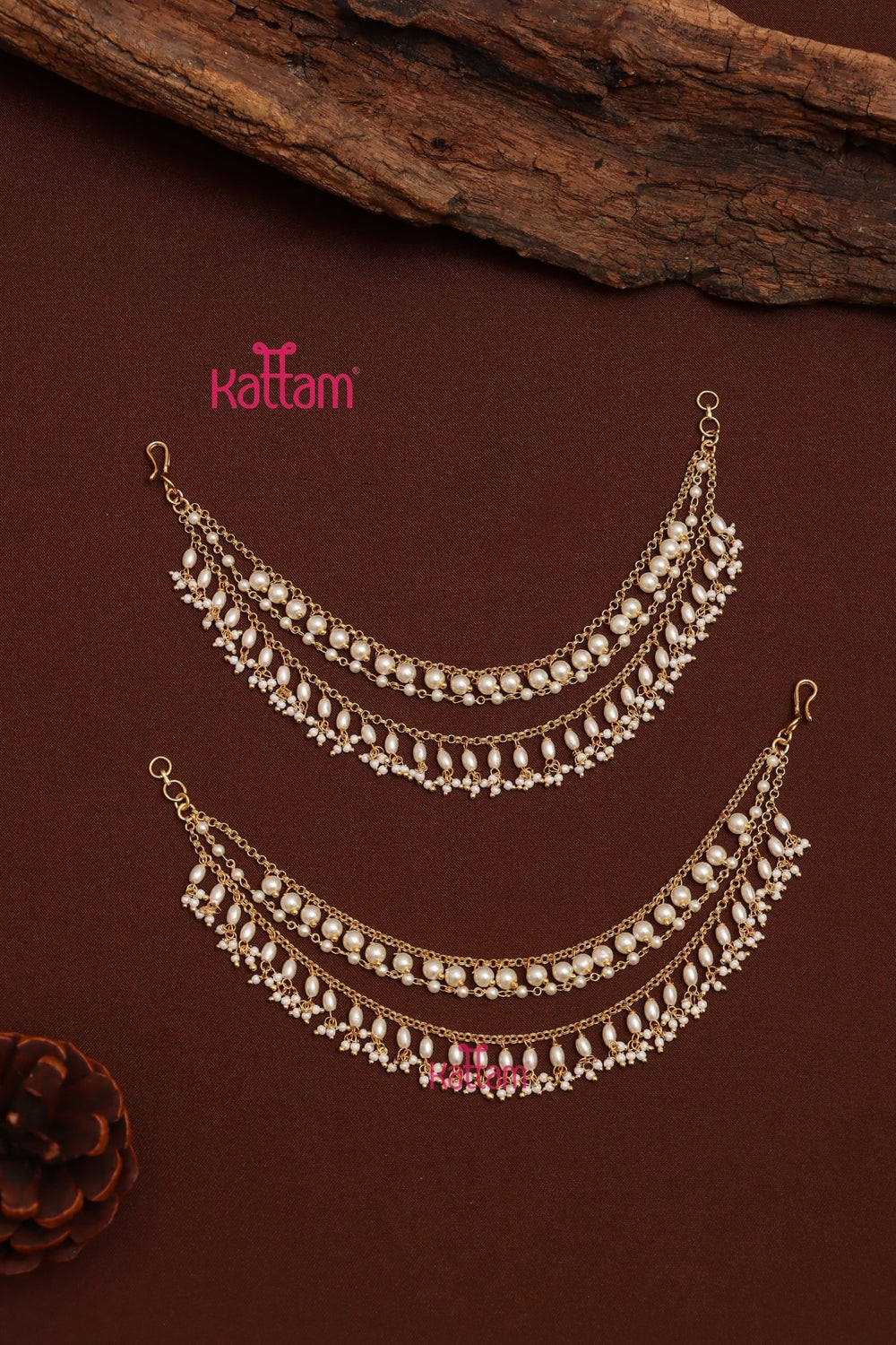 Layered Pearls Earchain - ECO67