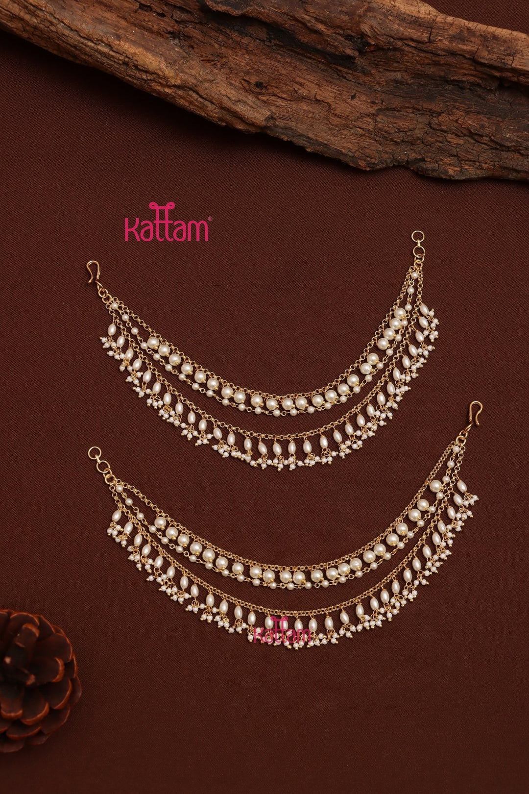 Layered Pearls Earchain - ECO67