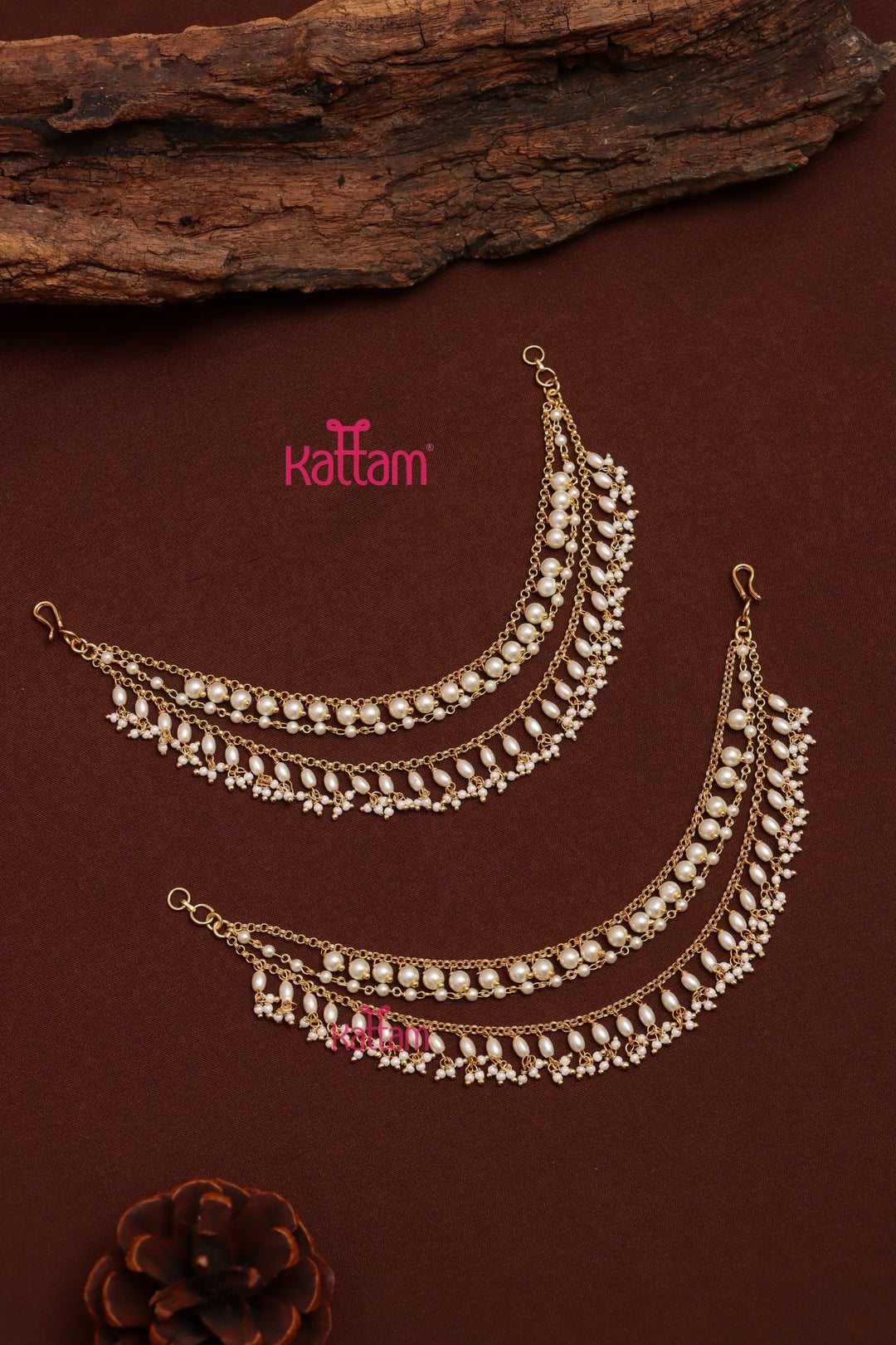 Layered Pearls Earchain - ECO67