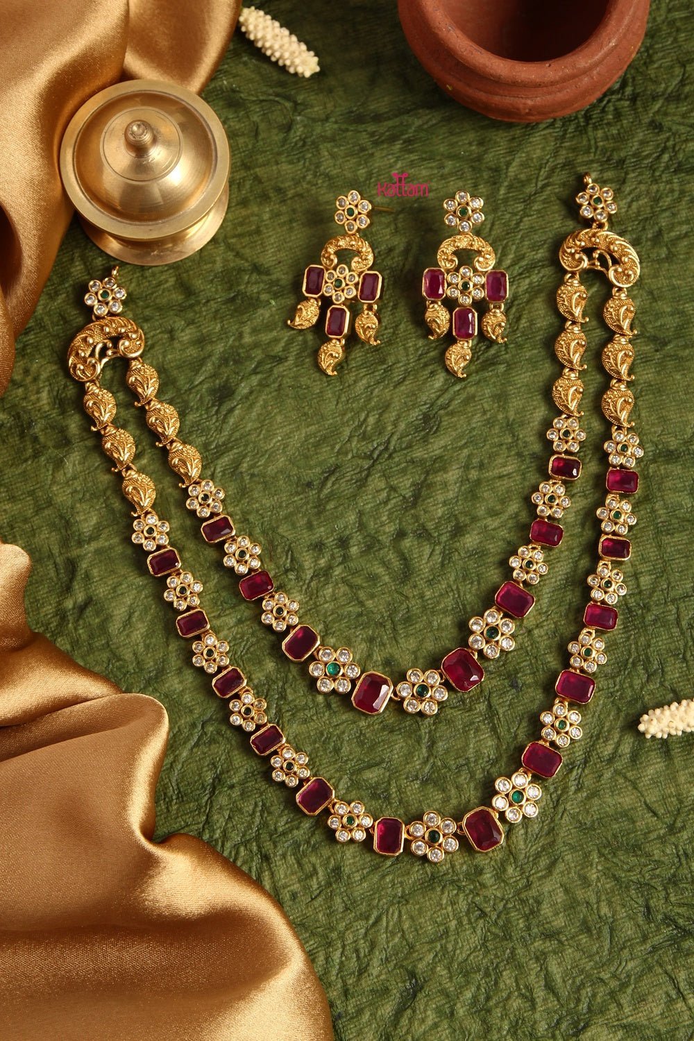 Layered Ruby Necklace - N1205