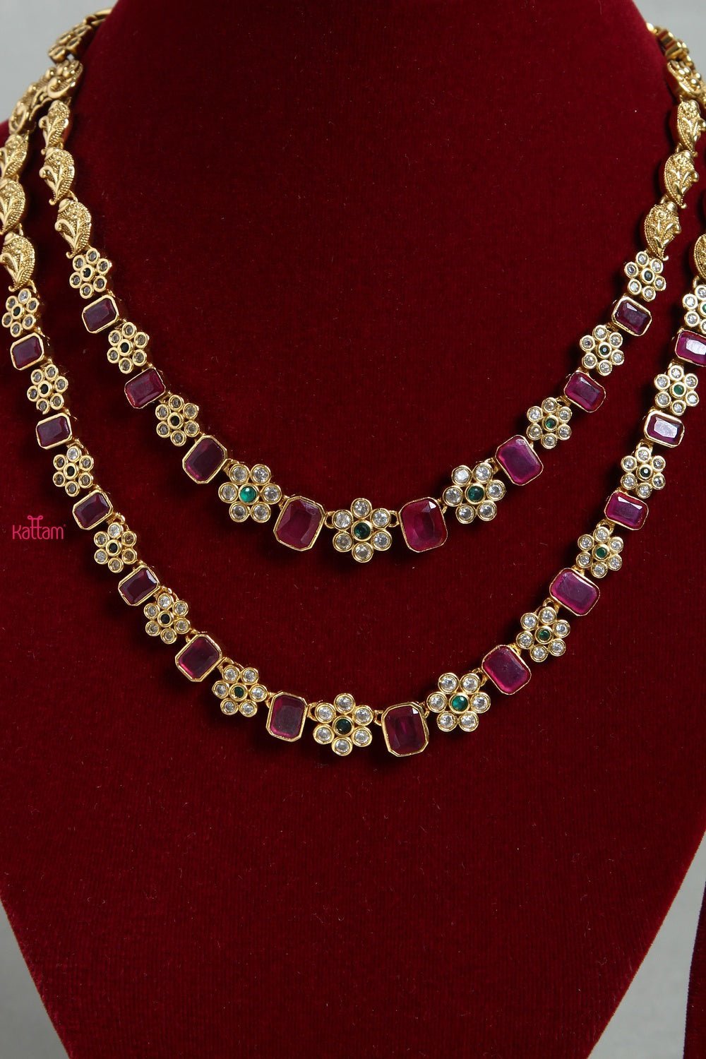 Layered Ruby Necklace - N1205