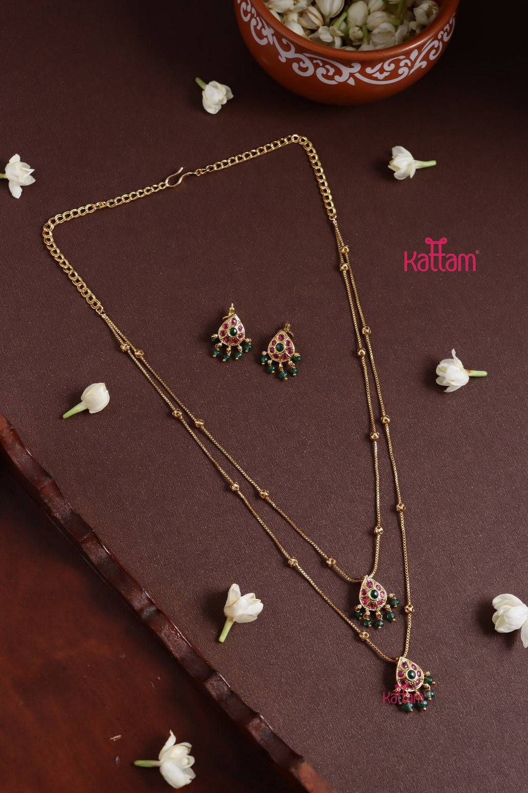 Layered Thilak Dollar Chain Set - N3808