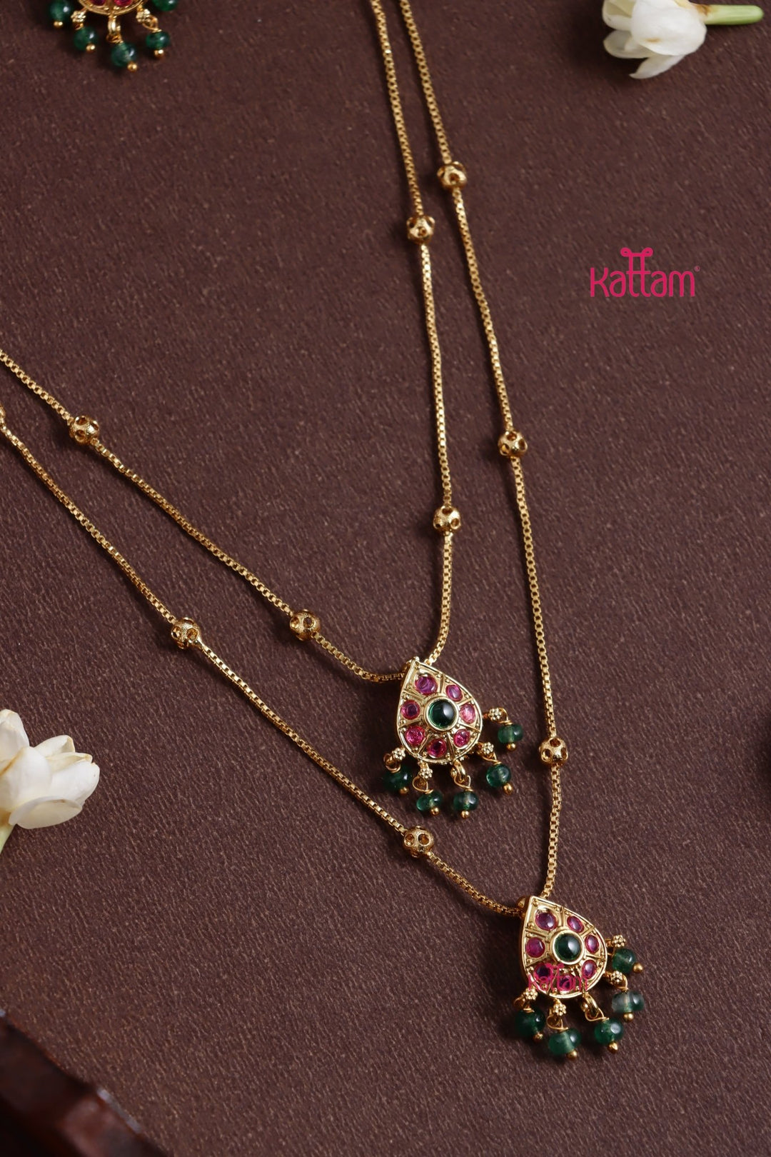 Layered Thilak Dollar Chain Set - N3808