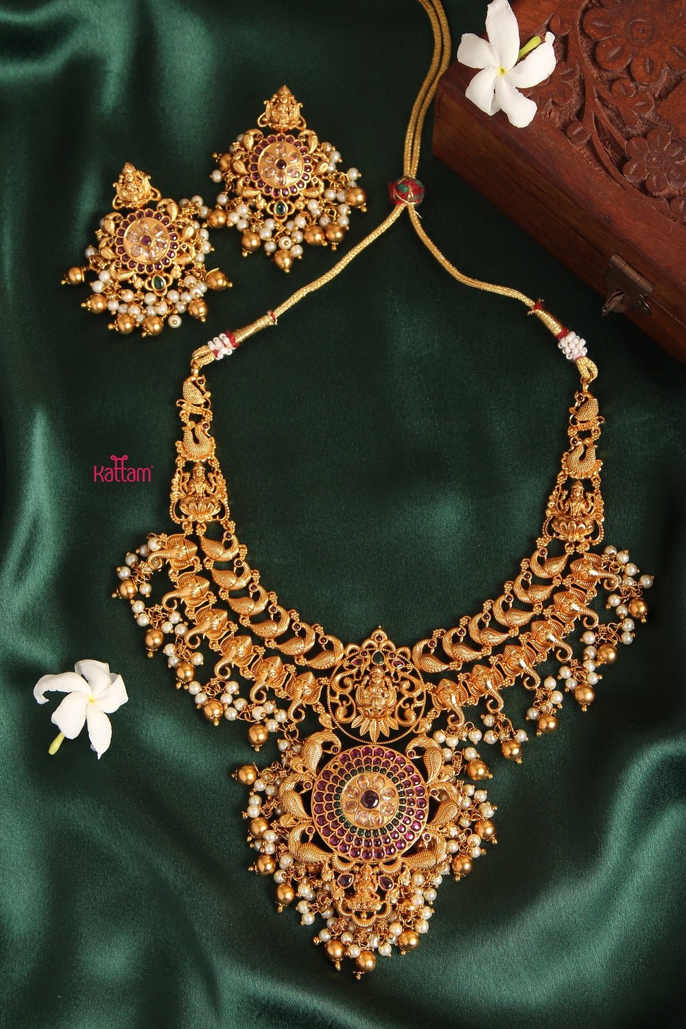 Layered Traditional Peacock Necklace - N1113