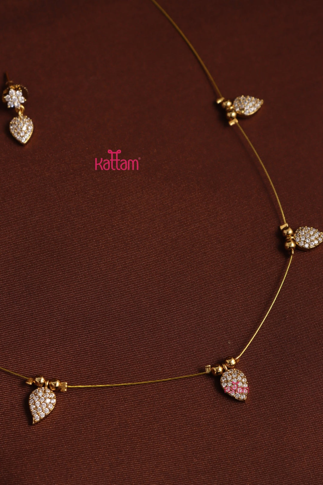 Leaf Stone Invisible Choker - N3955