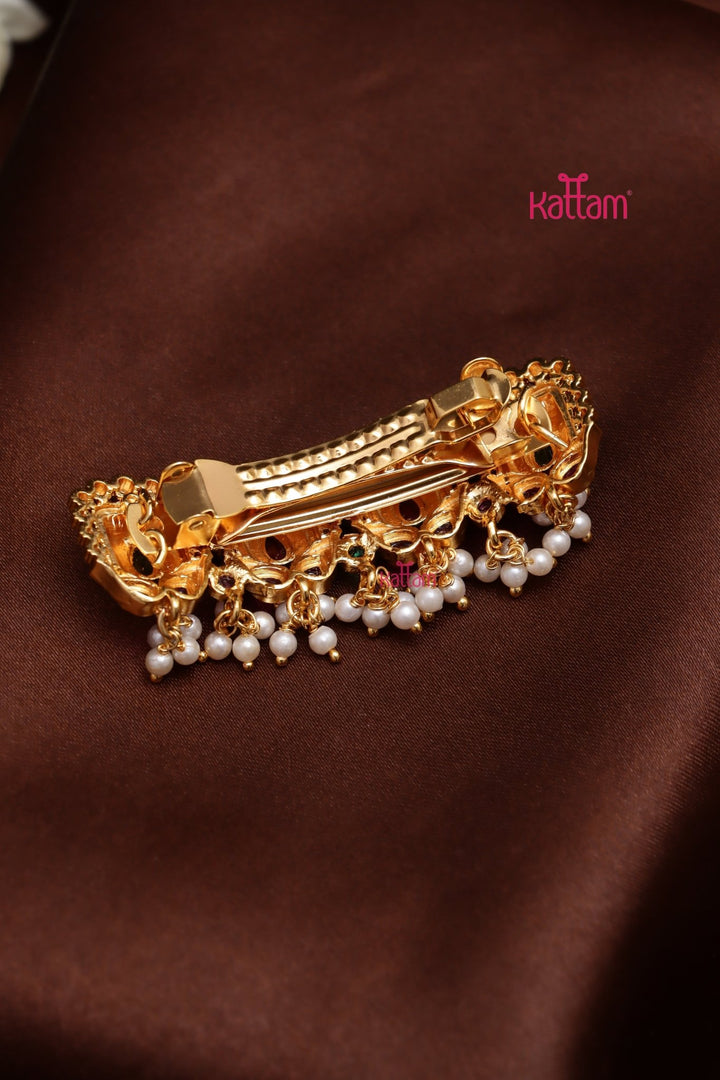 Leafy Patterned Hair Clip - HC143