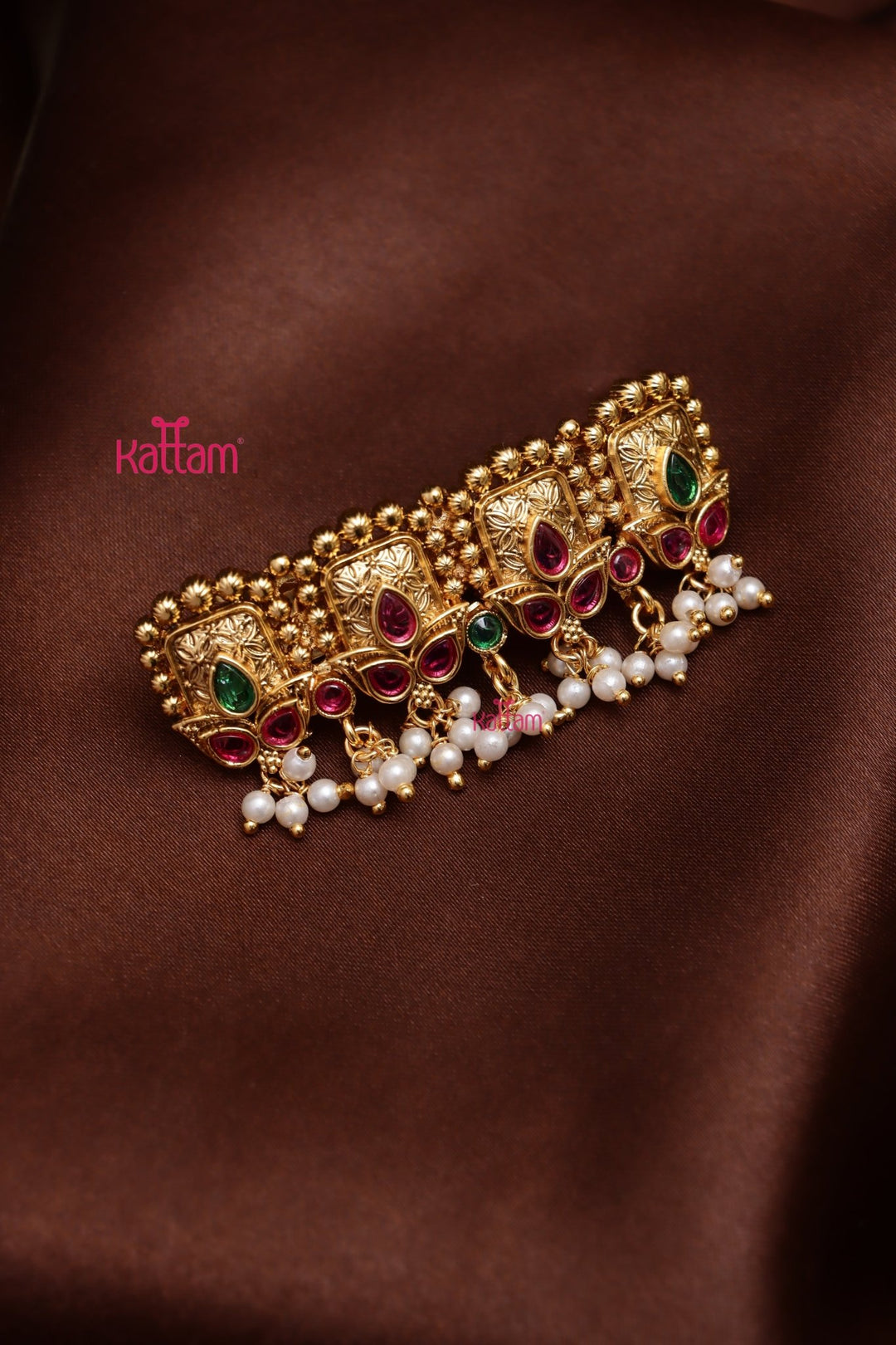 Leafy Patterned Hair Clip - HC143