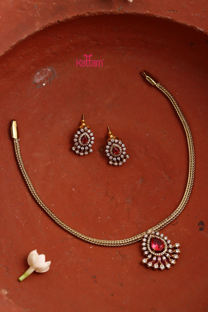 Leela - Thilak Ruby Choker - N3368