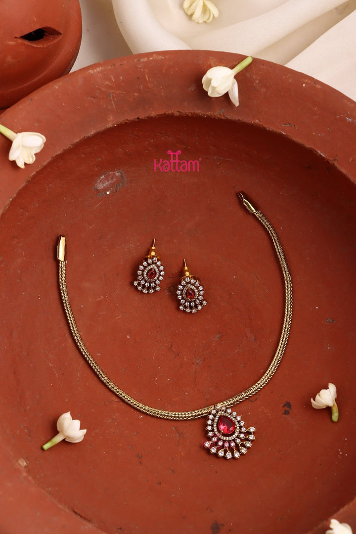 Leela - Thilak Ruby Choker - N3368