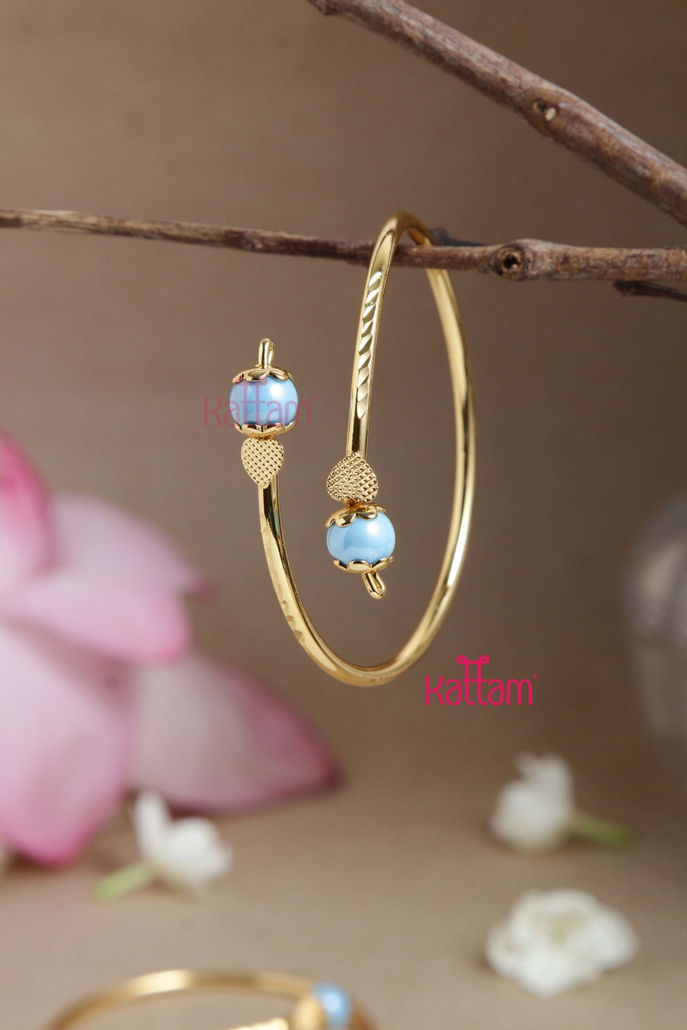 lightblue Ball Kada Bangle - B539