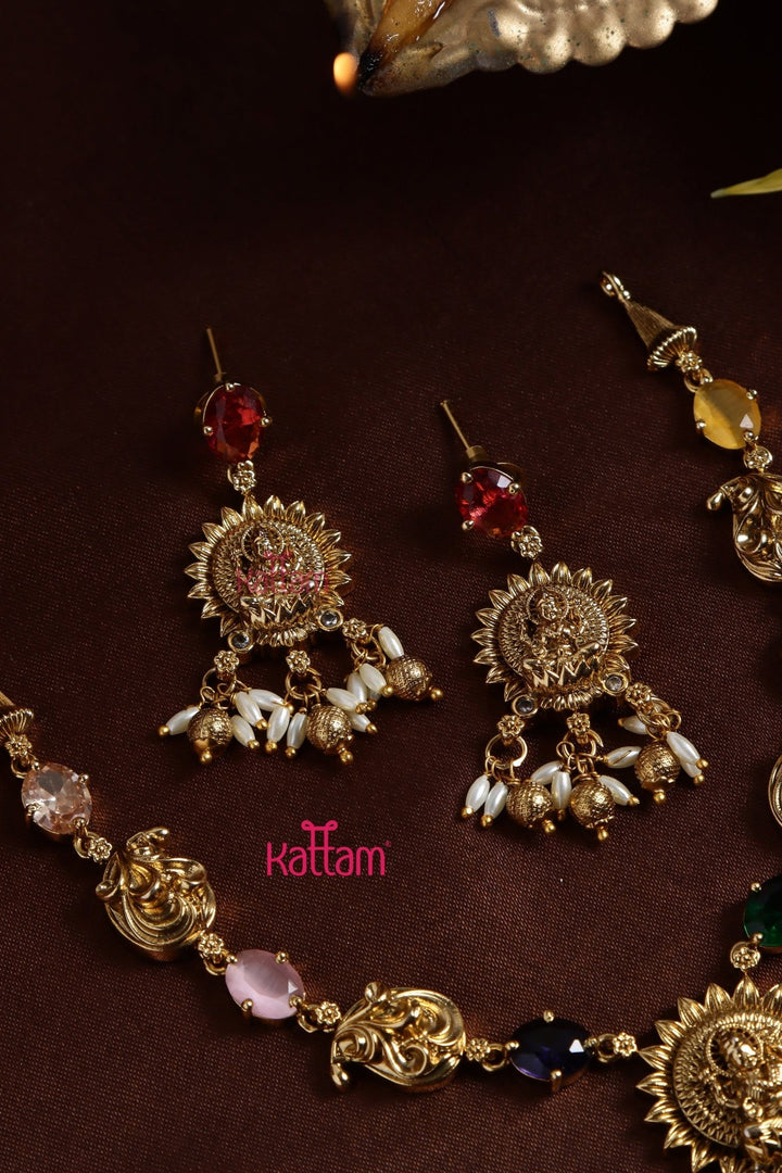 Lotus Goddess Stone Necklace - N3239