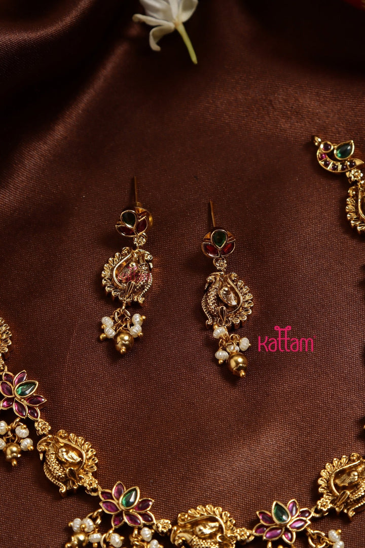 Lotus Mayil Guttapusalu Choker - N3202