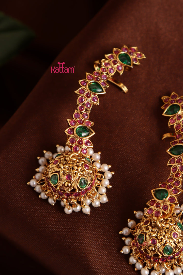 Lotus Stone Earcuff Jhumka - E1035