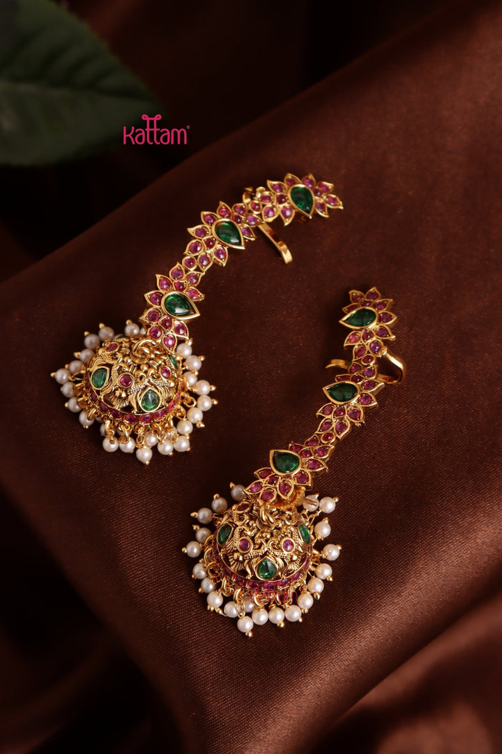 Lotus Stone Earcuff Jhumka - E1035